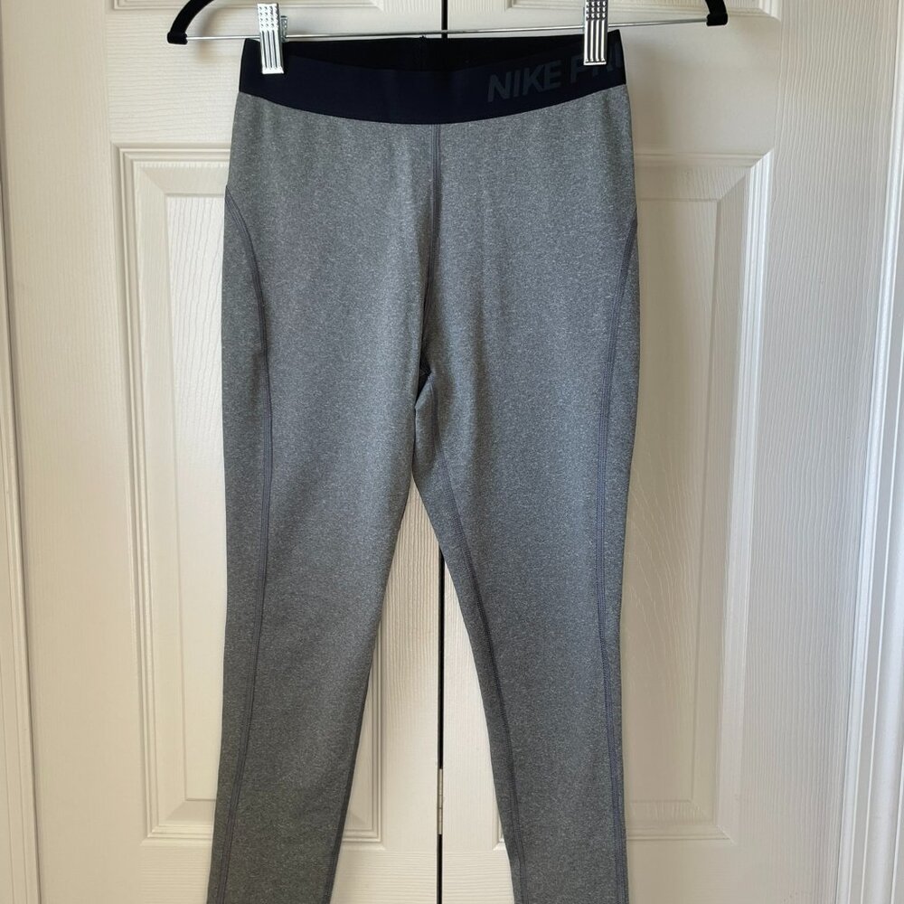 NWOT Nike Pro Dri-Fit Hyperwarm 3.0 Training Tights in Heather Grey #620446-091